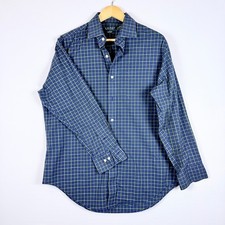 Lauren Ralph Lauren Classic Button Down Shirt Blue Green Plaid Non Iron 16 32/33