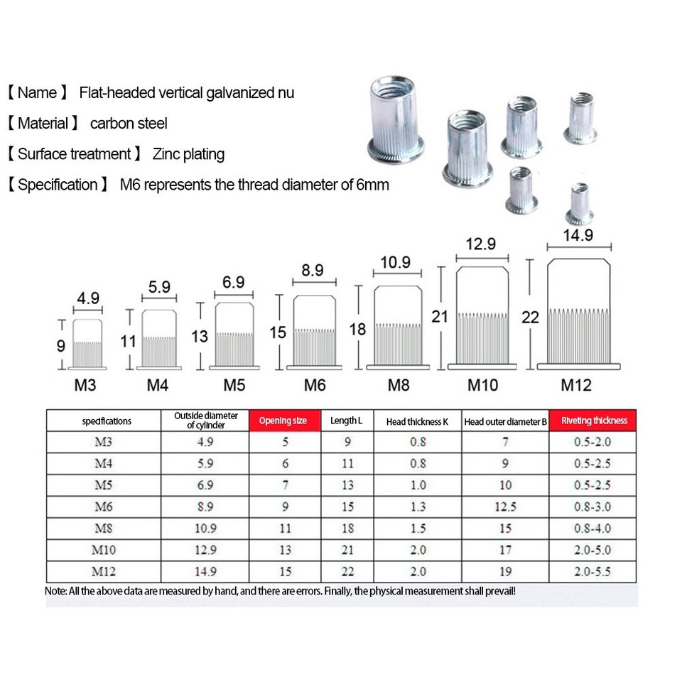 Reliable Large Flange Ribs Rivet Nut Bolts Screws Nuts Stainless Steel ...