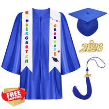 Fingertip WD 2026 Kids Graduation Cap Gown Tassel Set Preschool
