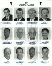 2001 Press Photo Atlanta Falcons Football President and Executive Staff