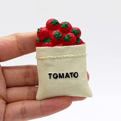 5 PCS Cute Food Shaped Fridge Magnets Set, 3D Resin Broken Egg Bread Tomato - Picture 5 of 7