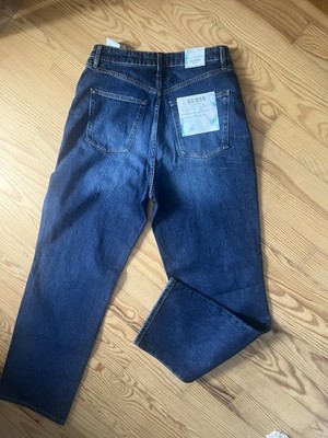 Damen Jeans GUESS Straight High Melrose in Blau Gr 30/30 NEU