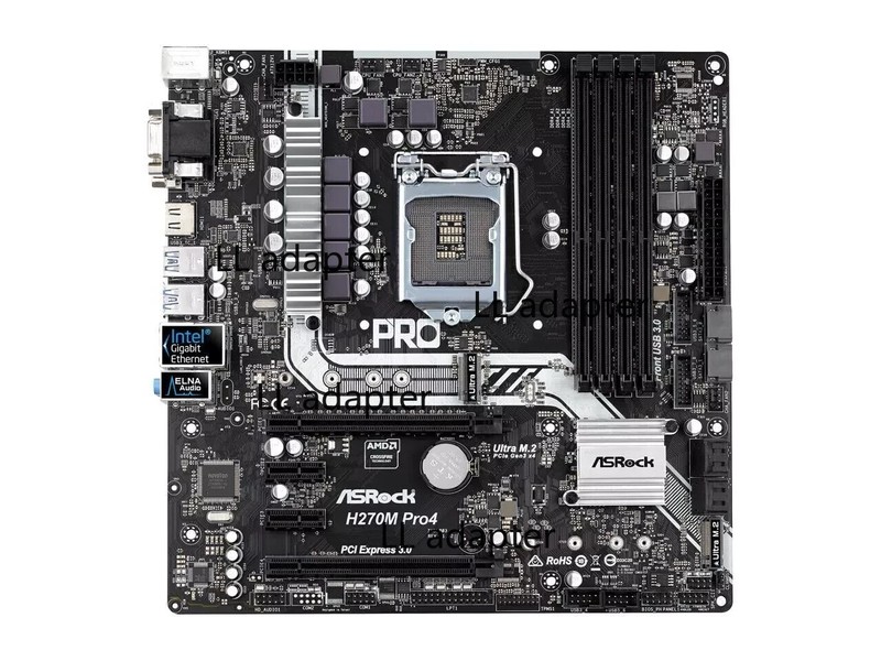 ASRock H270M Pro4 LGA 1151 Intel H270 HDMI Micro ATX Intel Motherboard