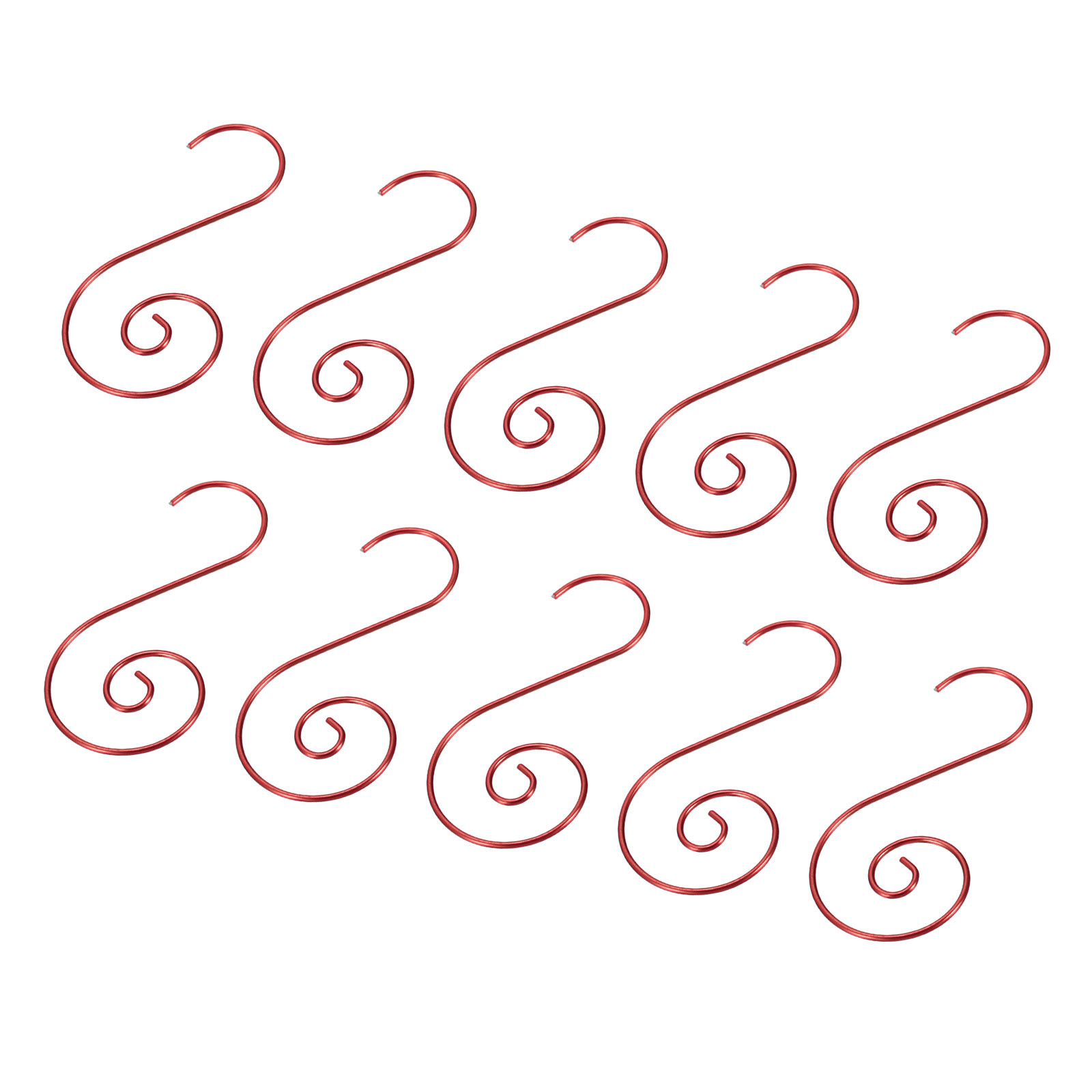 120Pcs S Shaped Hangers,Metal Ornaments Hooks(Red,1.97x0.98