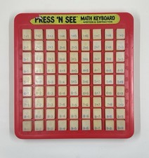 Vintage Press 'N See Addition Subtraction Educational Keyboard Press  See Toy