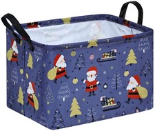 Christmas Gift Basket Shelf Storage Bin for Clothes, Rectangle Storage Box La...