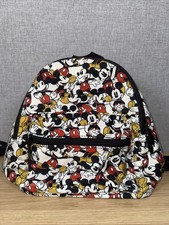 Bioworld Disney Mini Backpack All Over Multi-Color Mickey Mouse Print Nylon EUC