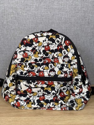 Bioworld Disney Mini Backpack All Over Multi-Color Mickey Mouse Print Nylon EUC