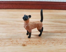 Dollhouse Kitten Siamese Kitty Cat Standing Tail Up 1:12 Scale Miniature Pet