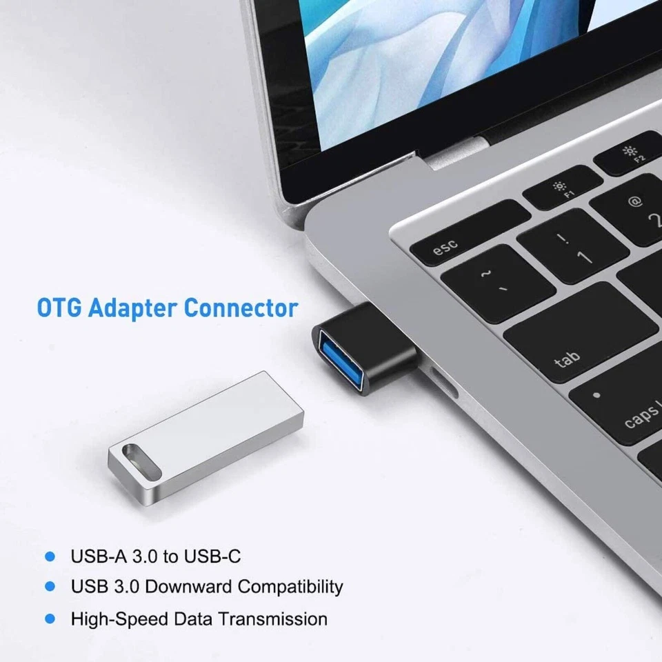 Type C to USB Adapter 3.0 USB-C 3.1 Male OTG, Female Data Connector Converter - Image 2 of 4