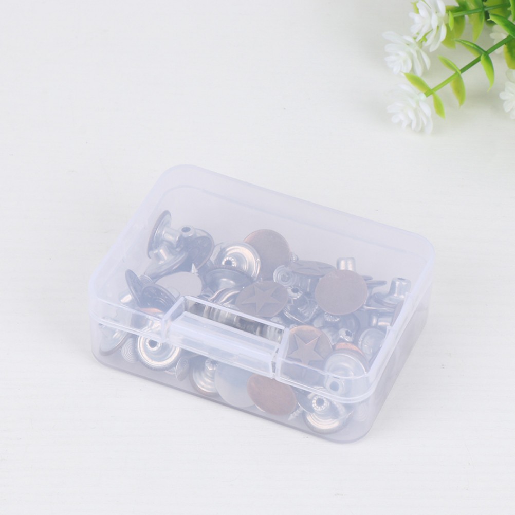 50 Sets Snap Button Fastener Buttons for Clothes Jean Replacement Kit