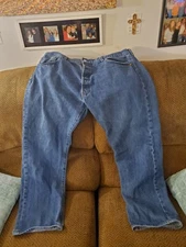  Levi Strauss and Co 501 Buttonfly Jeans 42 x 32 Denim Blue