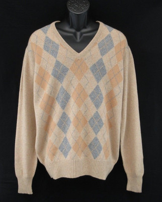 VTG Malouf's Men's 100%Cashmere Sweater Made In Scotland  Size 112cm / 44'' #C85