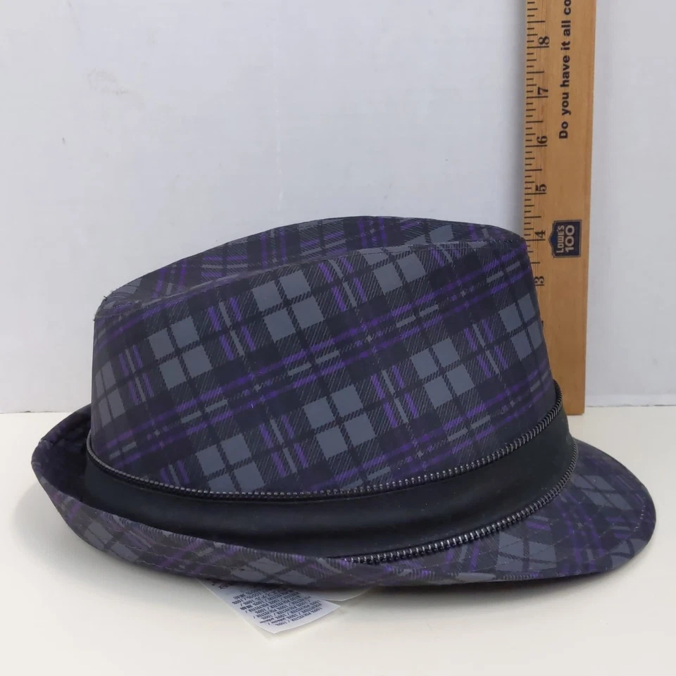Disney Mansión Embrujada Sombrero Fedora Cuadros Púrpura Negro Almas Inquietas 59cm Adulto Foto 3 de 4