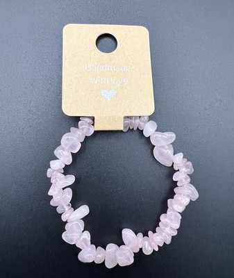 Handgefertigtes Rosenquarz Armband - Böhmischer Stil - Frieden Liebe & Hingabe
