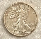 Walking Liberty Half Dollar 1944-S 50C 90% Silver Cleaned