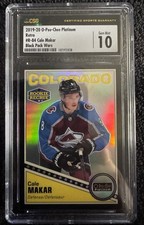 O-Pee-Chee Platinum 2019-20 Cale Makar R-84 Retro Rookie Black Pack Wars CSG 10