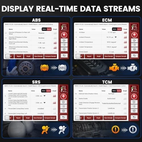 DS100 OBD2 Scanner - ABS, SRS, Transmission & Check Engine Code Reader with 7 - Picture 3 of 7