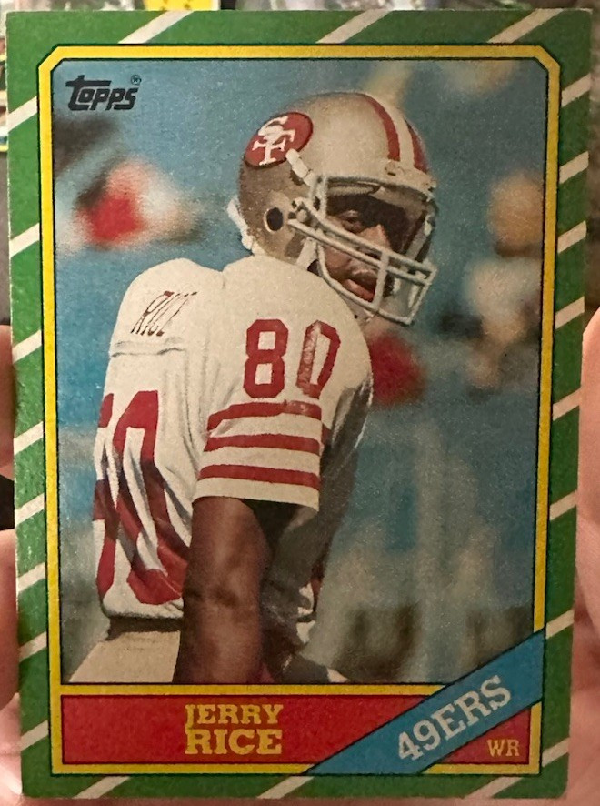 Topps 1986 Jerry Rice Rookie Card #161 San Francisco 49ers NFL Football