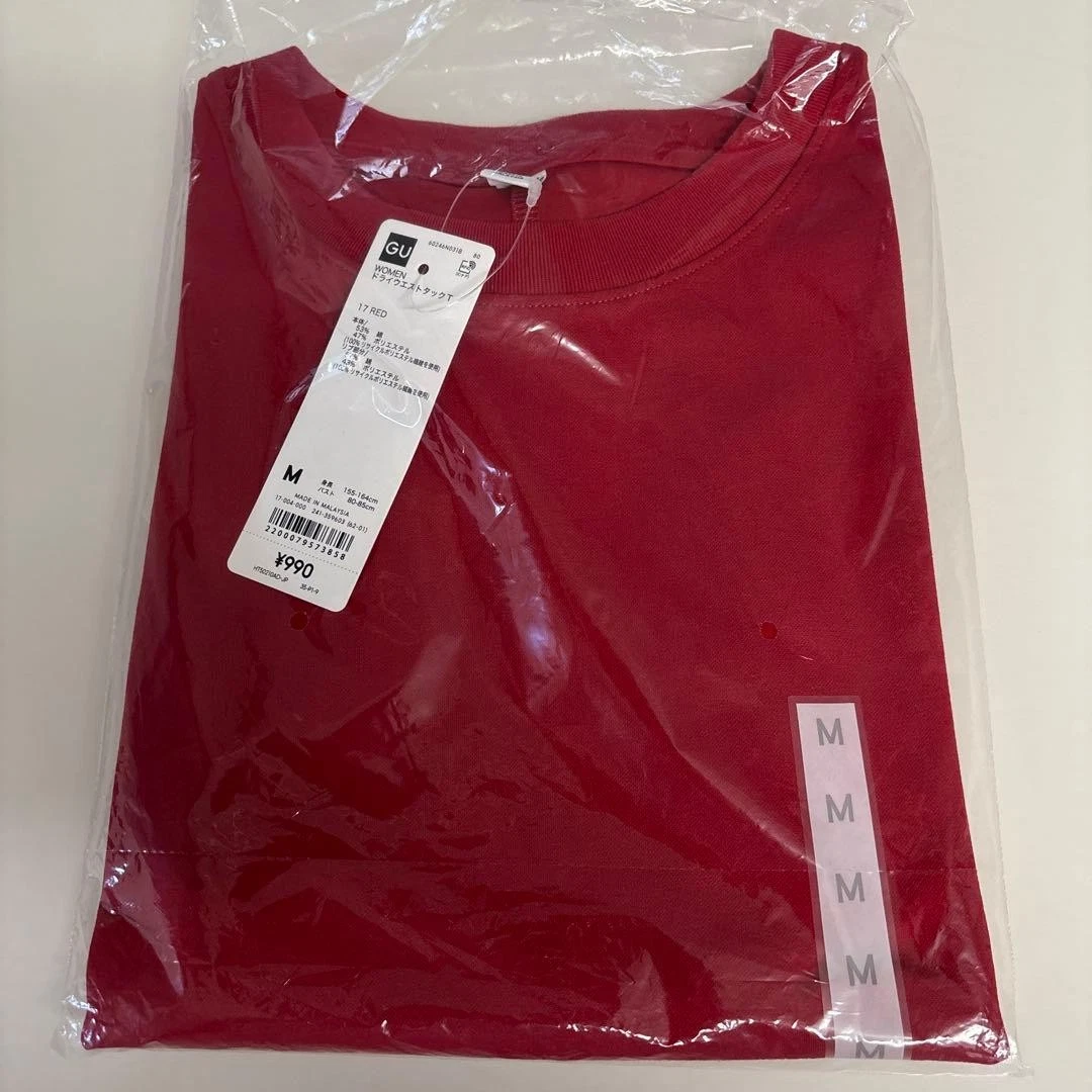 GU Dry Westack T-Shirt Red M Size - Quick-Dry Material