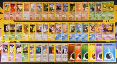 LP/MP (Unlimited) COMPLETE Pokemon GYM HEROES Set 48-Card COMMON Non-Holo 132