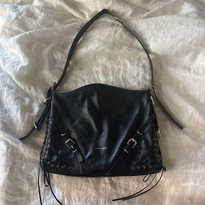 Givenchy Black Leather Medium Corset Voyou Shoulder Bag