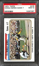 1974 Topps #478 WORLD SERIES GAME 7 PSA 9 Mint 12297087 