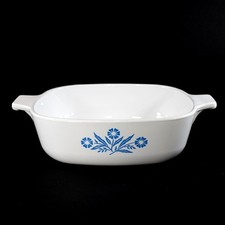 VTG Corning Ware Corn Flower Pattern Dish P- 1-B 1 QT No Lid USA