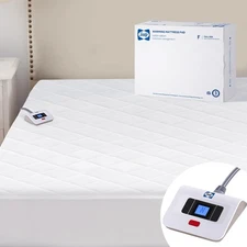 Sealy Electric Heated Mattress Pad Quilted Remote Control Warmer, Full 54"x 75"