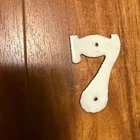 Vintage Porcelain Mini Number Sign Enamel