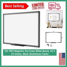 Durable Magnetic Dry Erase Board - 36 x 24 , Perfect for Home Classroom