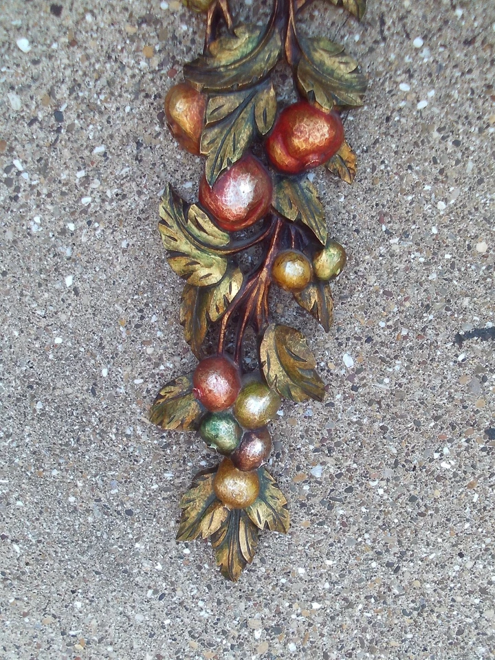 Vtg Wooden Hand Carved wall hanging cores teneriffe made by peasants 35" length - Image 3 of 4