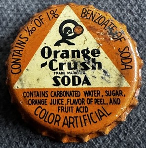 Vintage Orange Crush Soda Cork Soda Bottle Cap - Portland, Ore.