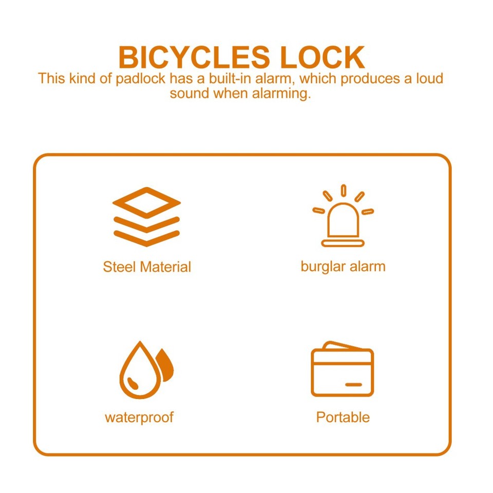 Disk Brake Lock Metal Motorbike Security Lock With Reminder Cable For ...