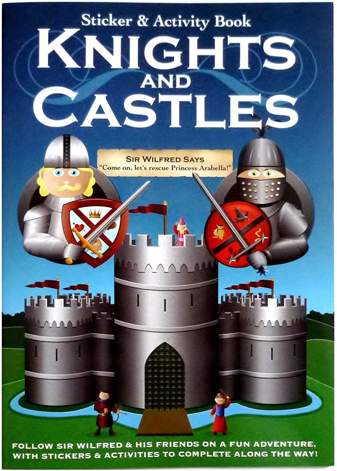 Новая книга с наклейками Рыцари и замки и записной книжкой для занятий (ИМПОРТ из Великобритании)