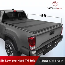 5FT Low Pro Hard Tri-fold Tonneau Cover For 2016-2023 Toyota Tacoma Truck Bed
