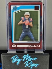 Ja'Lynn Polk - 2024 Clearly Donruss Rated Rookie #69 Red /99 Patriots RC