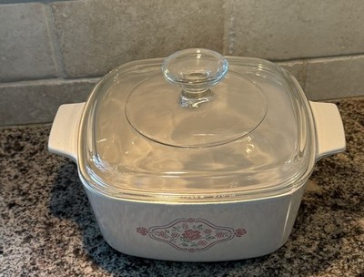 Vintage Corning Ware English Breakfast Pattern Casserole Dish 1.5L A 14 BLid A9C