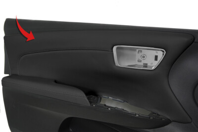 Fits 2013-2018 Toyota Avalon PVC Leather Insert Door Panel Cover Black