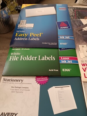 Avery Labels #8160 # 8366 # 6466 # 5997 #5846 Over 2000 Labels | eBay