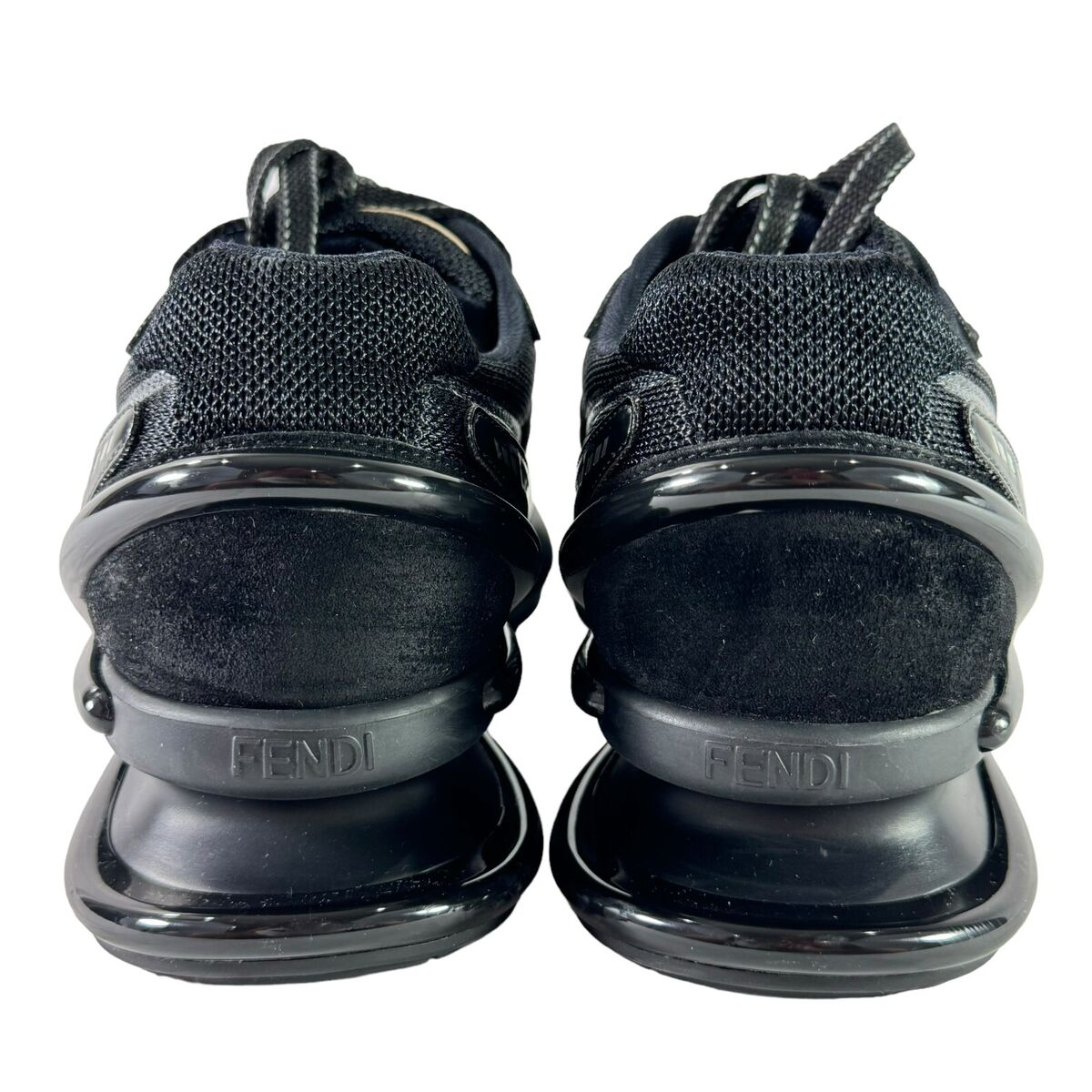 FENDI Sneakers Black & Silver First 1 Tech and Leather FENDI Sneakers Black & Silver First 1 Tech and Leather