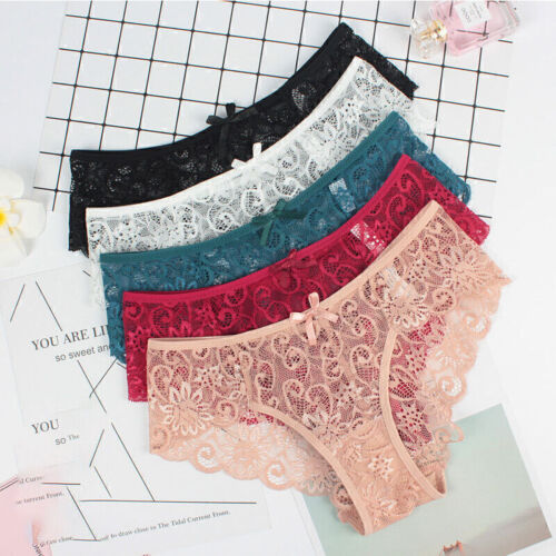 3PCS Sexy Lace Ladies Underwear Low Waist Seamless Breathable T-Pants Panties