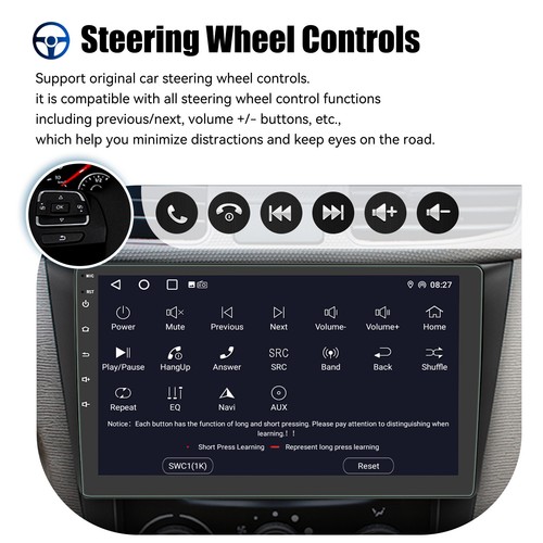 9" DVR + 4G + 64G Android 13 Apple CarPlay Doppel 2 DIN Autoradio GPS Radio USB BT - Bild 10 von 15