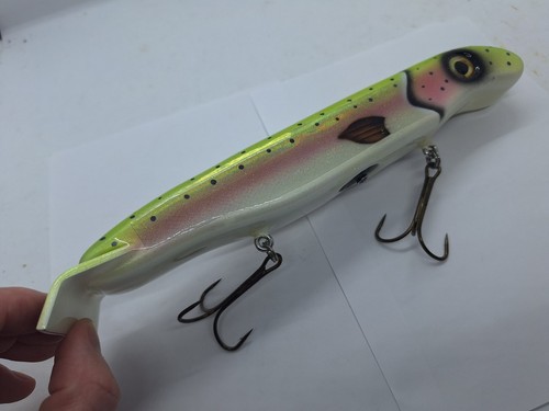 10" Pandemic Baits Dive Rise Holo Rainbow Trout Jerkbait Crankbait Musky Lure - Bild 7 von 7