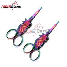 NEW 2 PCS PineApple Style Mini Scissors 3.5'' Titanium-Color Perfect Points