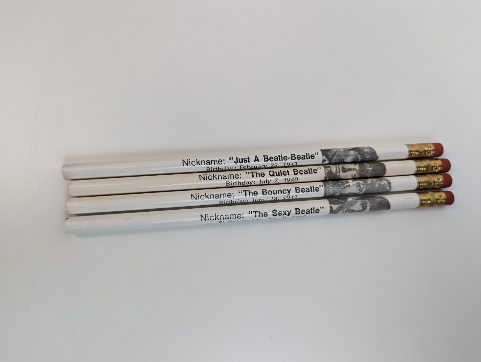 Vintage 1966 Beatles Pencils Set of Four 7.5
