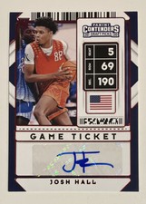 2020-21 Contenders Draft Picks Josh Hall Prospect Ticket Autograph Auto RC Blue