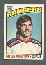 1976-77 OPC O-Pee-Chee Hockey Gilles Gratton #28 Goalie New York Rangers
