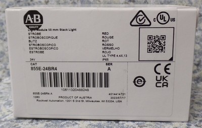 ALLEN BRADLEY 855E-24BR4 Light module 50mm Stack Light Strobe 24v Series A NEW