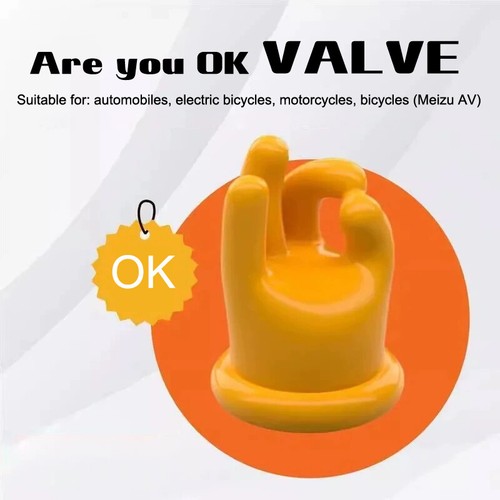 4PCS Universal Car Tyre Valve Caps OK Gesture Creative Valve Covers Anti-Dust - Picture 5 of 9
